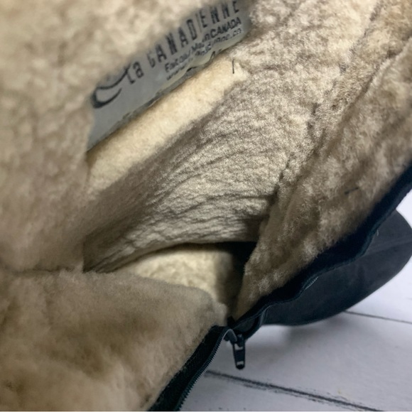 La Canadienne Women’s Size 7 Black Suede Winter Boots Made in Canada - Picture 12 of 12